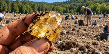 ABD'deki Crater of Diamonds Parkı'nda ziyaretçiler buldukları değerli elmasları yanlarında götürebiliyor